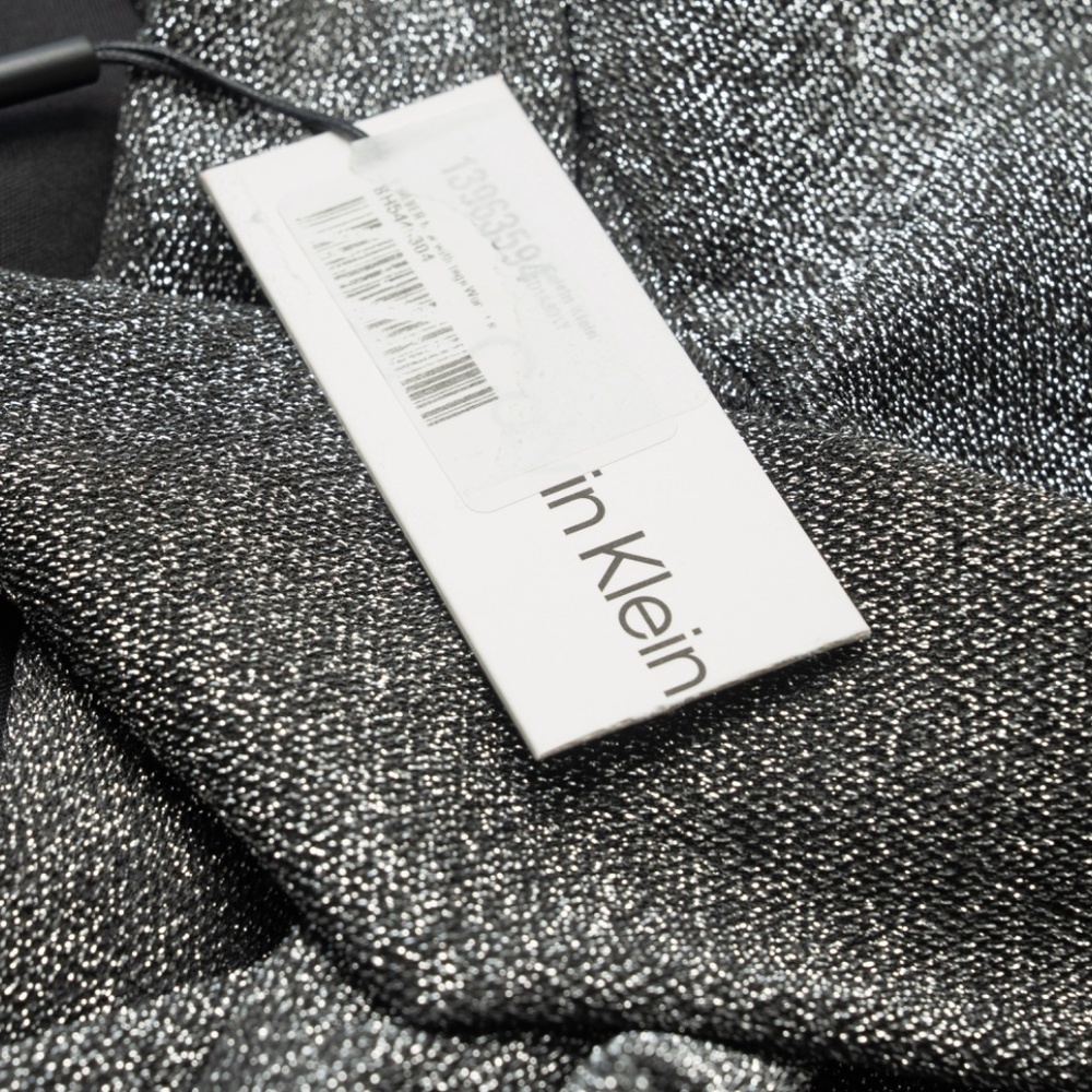 Calvin Klein - Metallic Faux-Wrap Cocktail Dress - Picture 7 of 11